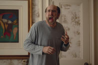 This image released by A24 shows Nicolas Cage in a scene from "Dream Scenario" (A24 via AP)
