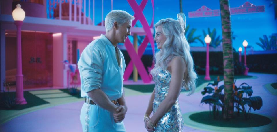 ryan gosling and margot robbie in barbie