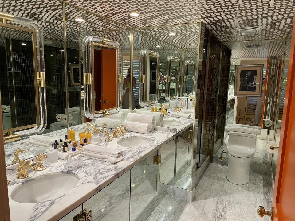 Shot of the hotel bathroom