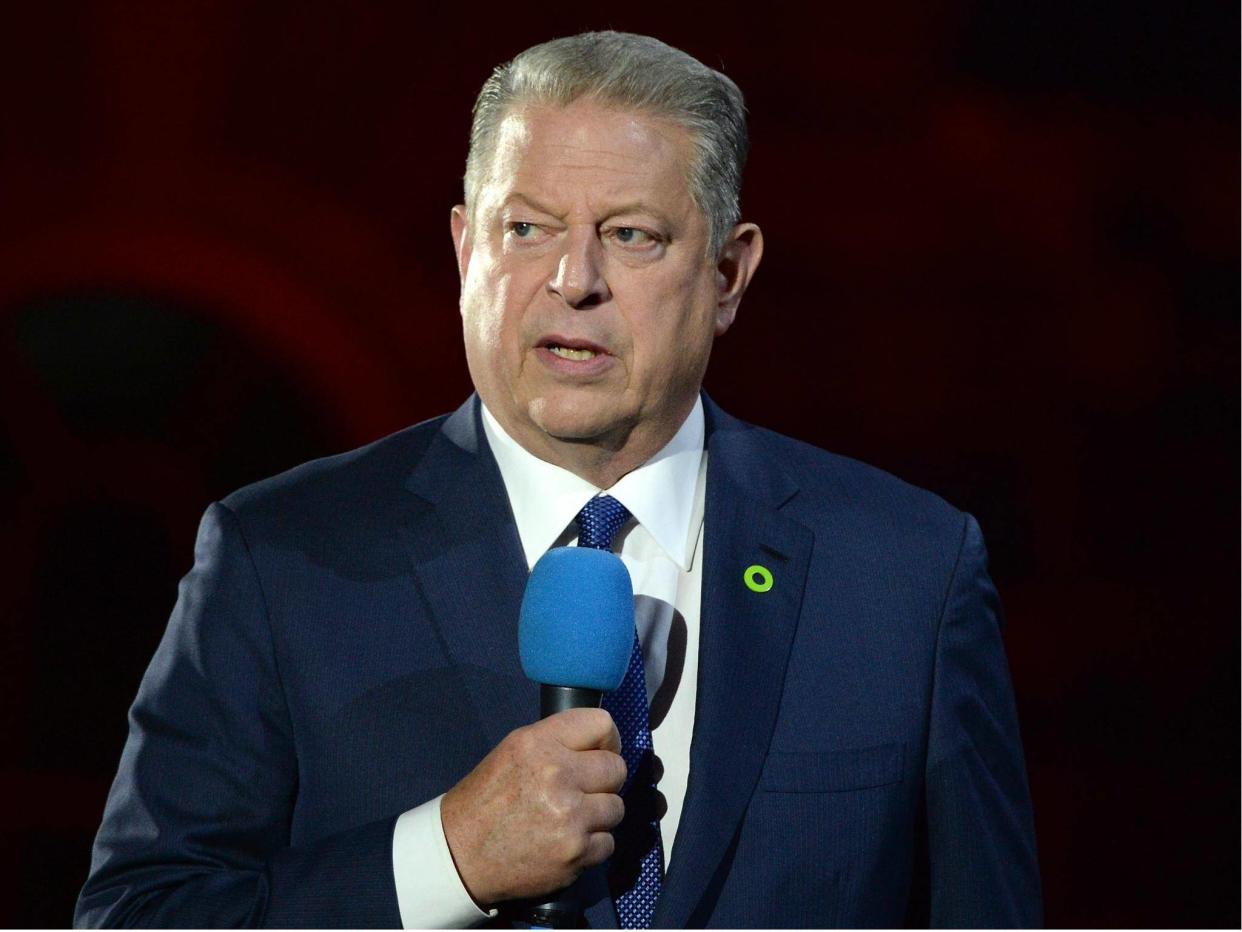 Former US Vice President Al Gore speaks on stage as he introduces the UK Premiere of 'An Inconvenient Sequel: Truth To Power' at Film4 Summer Screen in London on 10 August 2017: Anthony Harvey/Getty Images for Paramount Pictures