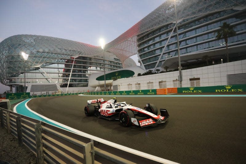 Mick Schumacher during his final race weekend with Haas in Abu Dhabi