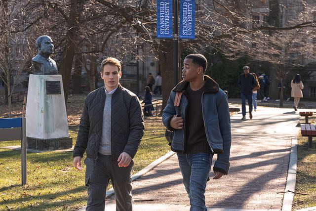 <p>STARZ!</p> Gianni Paolo and Michael Rainey Jr. in season 4 of 'Power Book II: Ghost'