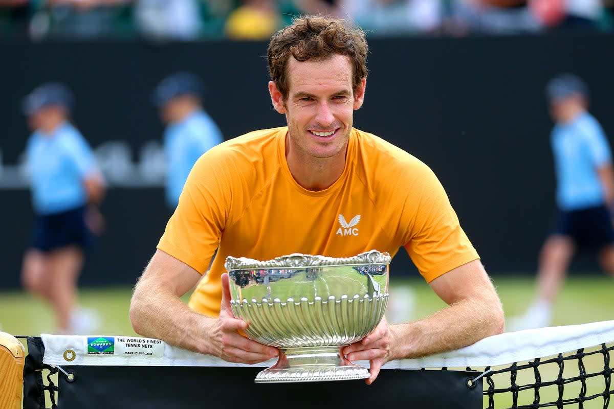 Andy Murray beat Frenchman Arthur Cazaux to win the Rothesay Nottingham Open (Nigel French/PA) (PA Wire)