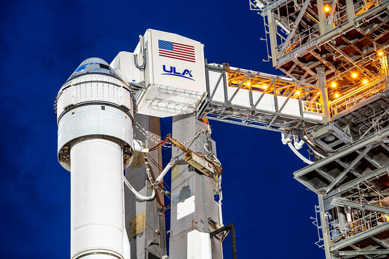 The Starliner atop its United Launch Alliance Atlas 5 rocket on Aug. 2, the day before valve problems in the capsule's service module were confirmed, scrubbing an unpiloted test flight. / Credit: United Launch Alliance