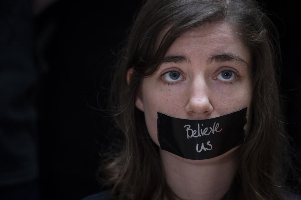 <p>Dr. Christine Blasey Ford and Brett Kavanaugh are appearing before the Senate Judiciary Committee on Thursday in order to answer questions about sexual assault allegations Ford has made against Kavanaugh. In response to the hearing, a number of men and women gathered in protest, many declaring they believe Dr. Ford and all survivors of sexual violence. Ahead, some of the most poignant photos from the day.</p>