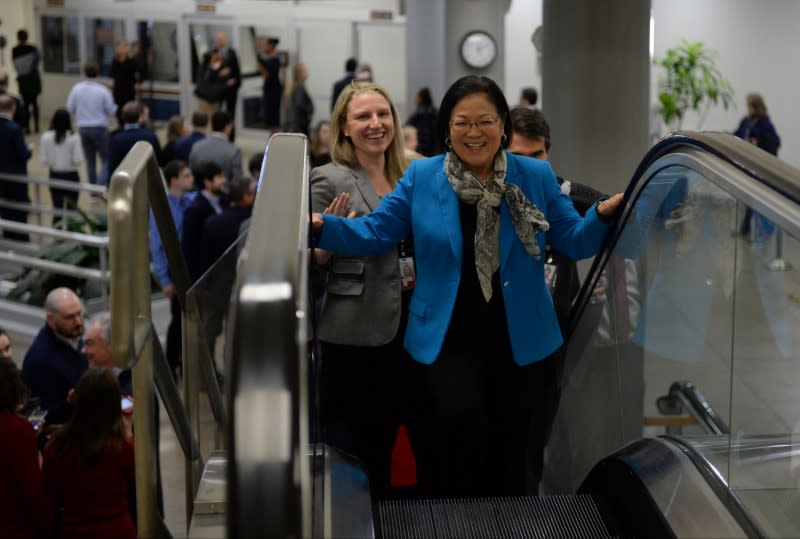 U.S. Senator Hirono arrives for Trump impeachment trial on Capitol Hill in Washington