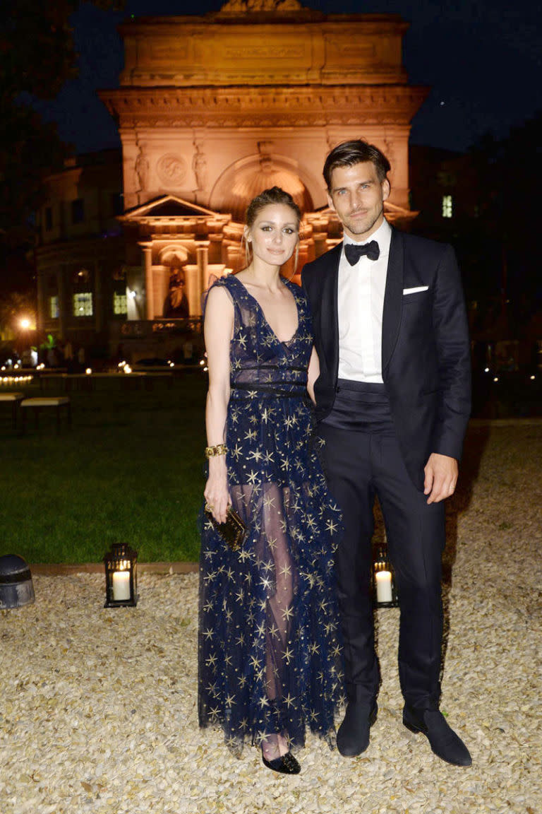 <p>Olivia Palermo and Johannes Huebl in Valentino</p>