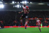 <p>Nathan Redmond celebrates giving Southampton the lead (Getty Images) </p>