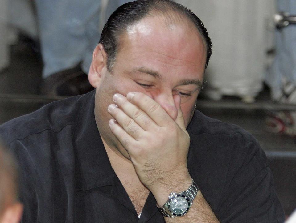 James Gandolfini crying