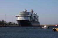 Mein Schiff 6 cruise ship is moored at the dock of Piraeus after some of the crew members tested positive for the coronavirus disease (COVID-19), in Piraeus