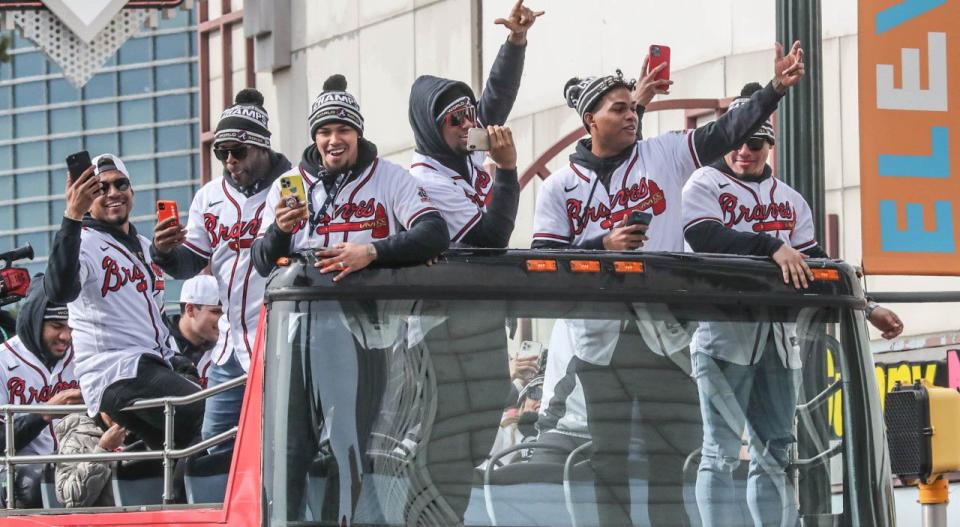 Here are some more photos from the Atlanta Braves parade.