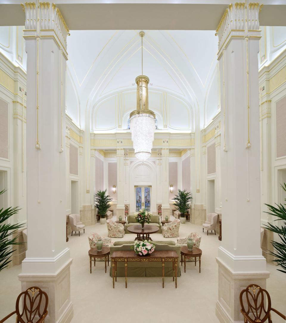 The celestial room in the Orem Utah Temple.  