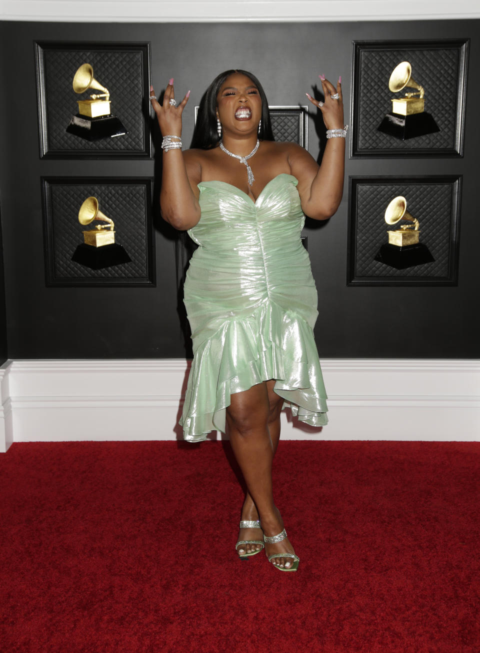 LOS ANGELES - MARCH 14: Lizzo at THE 63rd ANNUAL GRAMMY® AWARDS, broadcast live from the STAPLES Center in Los Angeles, Sunday, March 14, 2021 (8:00-11:30 PM, live ET/5:00-8:30 PM, live PT) on the CBS Television Network and Paramount+. (Photo by Francis Specker/CBS via Getty Images)