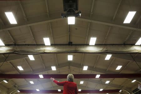 U.S. Democratic presidential candidate Hillary Clinton speaks during a "Get Out to Caucus" rally in Cedar Rapids, Iowa January 30, 2016. REUTERS/Brian Snyder