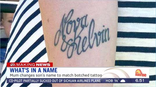 Would you change your child’s name after a tattoo typo?