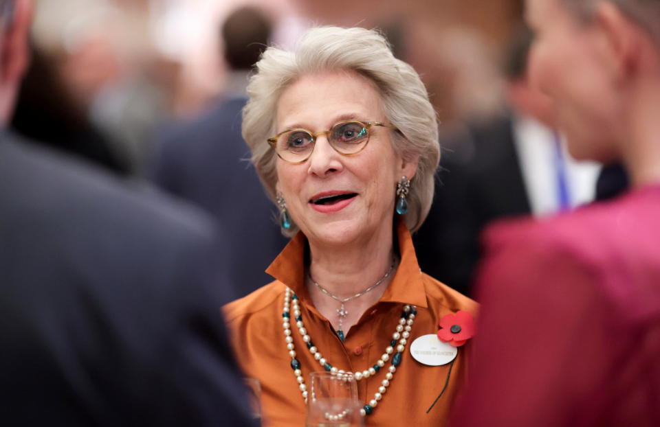 Britain's Birgitte, Duchess of Gloucester, speaks with guests as she attends a reception for winners of The Queen's Awards for Enterprise, at Windsor Castle, Windsor, Britain November 10, 2021. Chris Jackson/ Pool via REUTERS