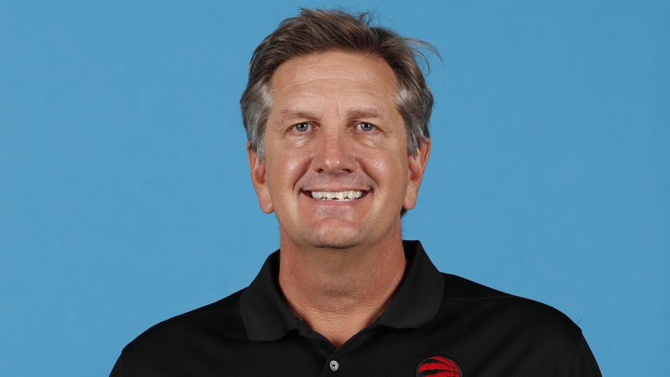 TAMPA, FL - DECEMBER 7: Chris Finch of the Toronto Raptors poses for a portrait during content day on December 7, 2020 at the Amalie Arena in Tampa, Florida. NOTE TO USER: User expressly acknowledges and agrees that, by downloading and/or using this photograph, user is consenting to the terms and conditions of the Getty Images License Agreement. Mandatory Copyright Notice: Copyright 2020 NBAE (Photo by Scott Audette/NBAE via Getty Images)