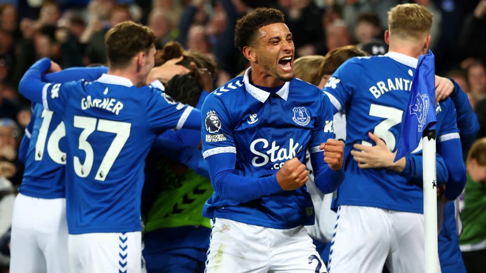 Everton celebrated a first derby victory at Goodison Park in 14 years. - Carl Recine/Reuters