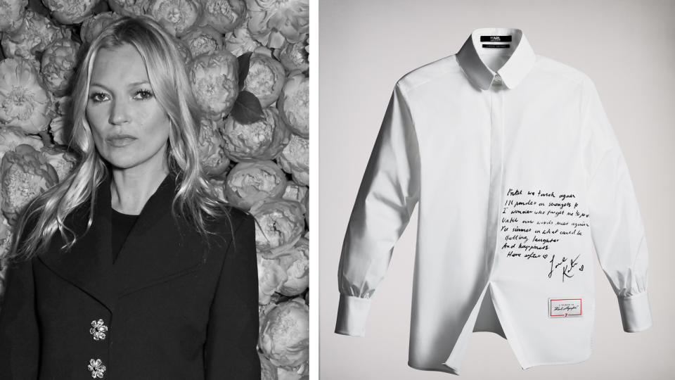 Das Design von Kate Moss. (Bilder: Dave Bennett / Karl Lagerfeld)