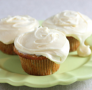 Zucchini Cupcakes with Maple Cream