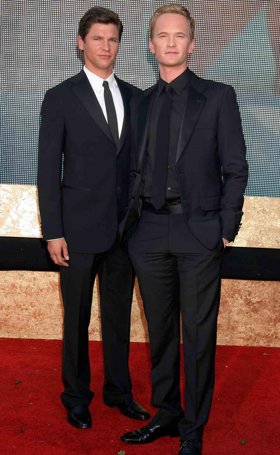 David Burtka and actor Neil Patrick Harris arrive at the 59th Annual Primetime Emmy Awards at the Shrine Auditorium on September 16, 2007 in Los Angeles, California