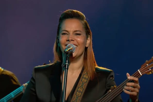 Rhiannon Giddens on 'Jimmy Kimmel Live' - Credit: YouTube/Jimmy Kimmel Live