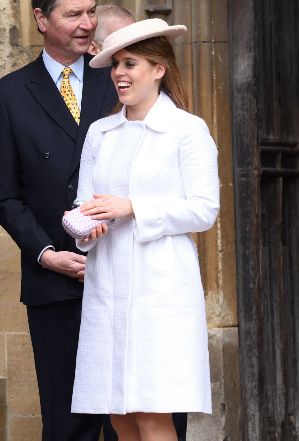 Princess Beatrice looked stunning in a white ensemble. Photo: Getty Images