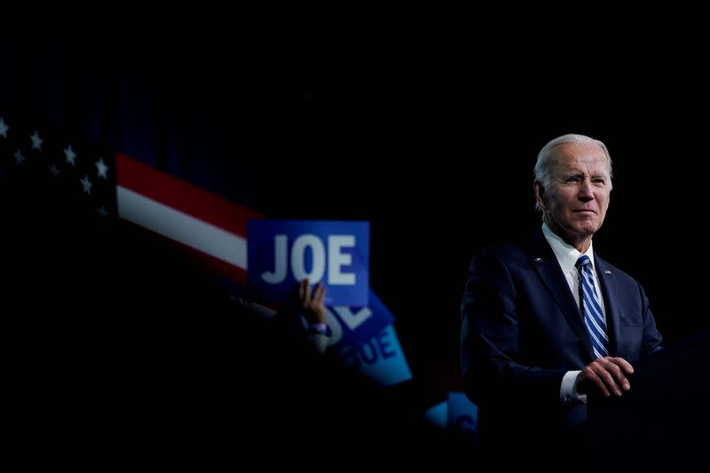 President Biden delivers remarks at the DNC 2023 Winter Meeting in Philadelphia, Pennsylvania.