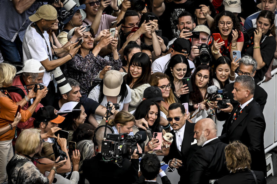 Johnny Depp en Cannes (Photo by Patricia Moreira / AFP) (Photo by PATRICIA MOREIRA/AFP via Getty Images)