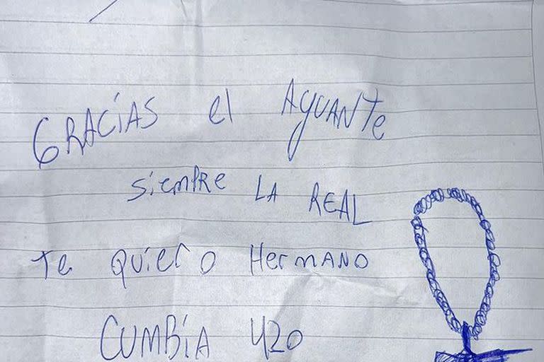 La carta que L-Gante le envió a un amigo estando detenido