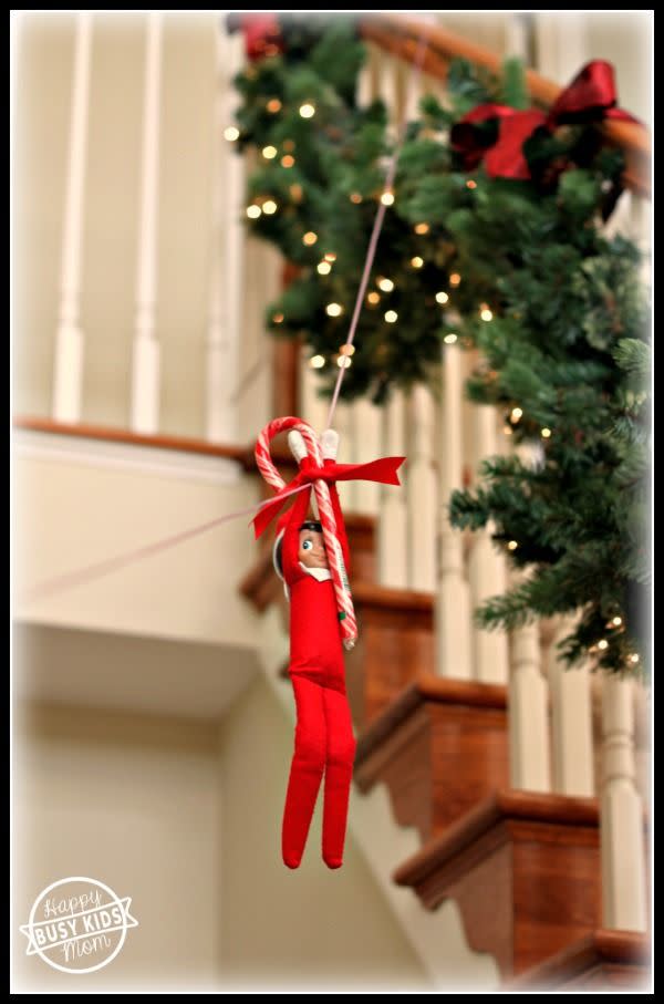 42) Ziplining Elf on the Shelf