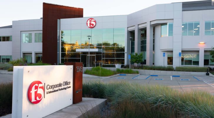 The front of the F5 Networks (FFIV) office in Silicon Valley, California.