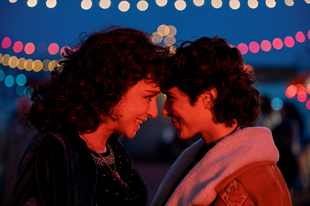 La Vita Bugiarda Degli Adulti. (L to R) Valeria Golino as Vittoria, Giordana Marengo as Giovanna in episode 103 of La Vita Bugiarda Degli Adulti. Cr. Eduardo Castaldo/Netflix © 2022