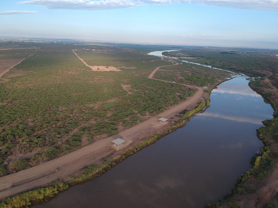 Six Mile Dam pictured by drone.