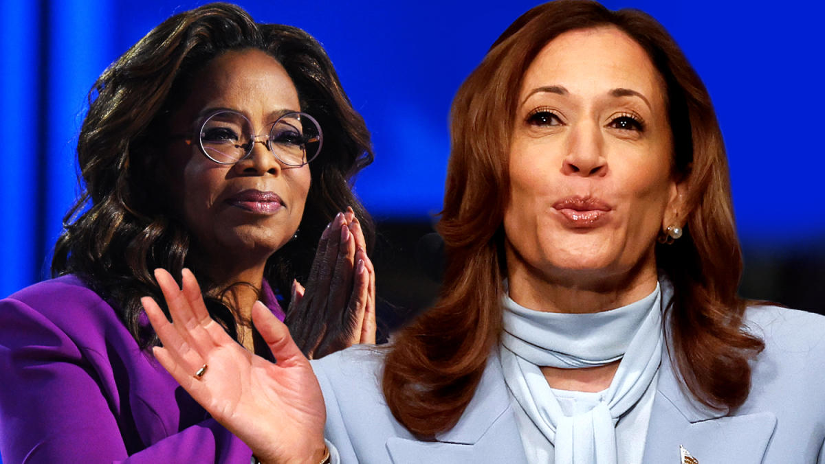 Oprah Winfrey Brings Talk Show Uplift And Emotion To Kamala Harris