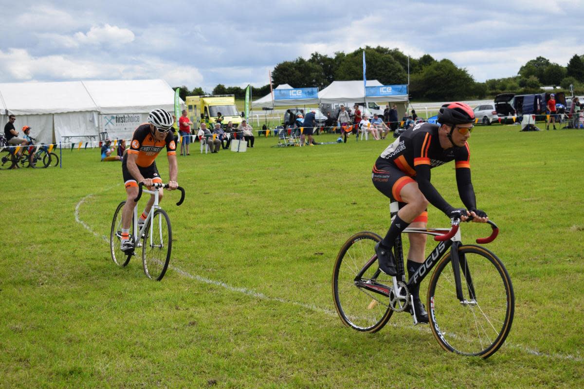 Riders on the grasstrack racing circuit at York Cycle Festival 2024 <i>(Image: Kevin Glenton)</i>