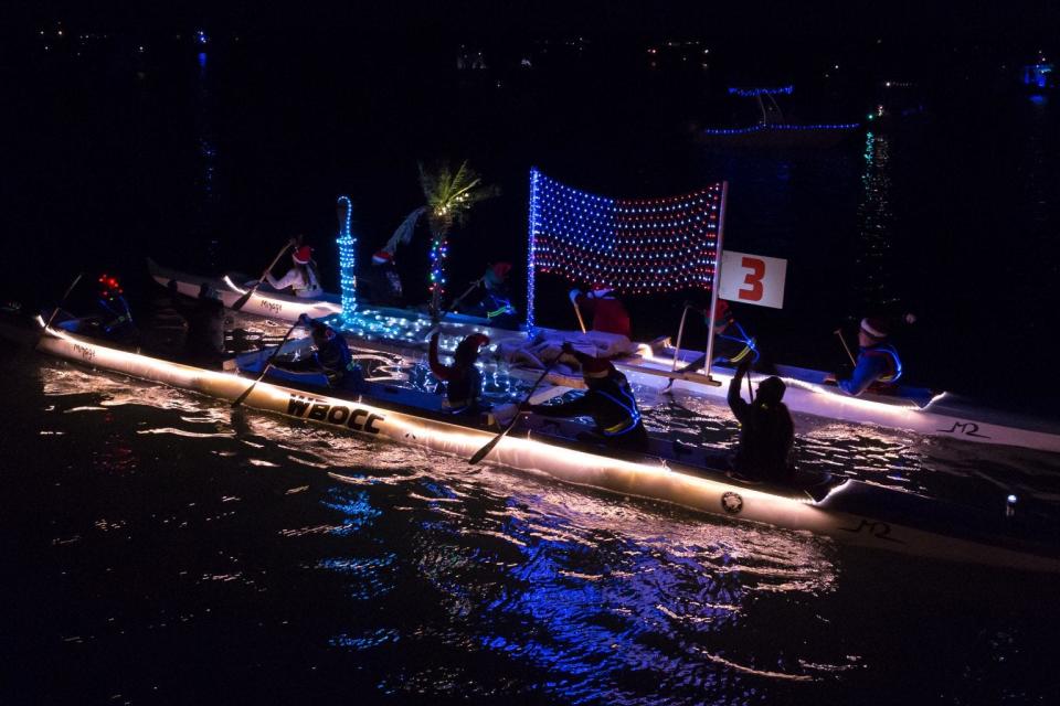 Wrightsville Beach Outrigger Canoe Club won best in show at the 38th N.C. Holiday Flotilla.