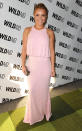 Also looking pretty in pink this week was former "Heroes" hottie Hayden Panettiere, who oozed elegance in a crystal-encrusted Naaem Khan dress at the WildAid charity gala. An updo, tube clutch, glossy pink lips, and smile completed her flawless ensemble. (5/11/2012)