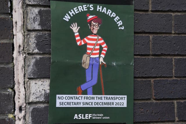 Aslef Where's Harper poster