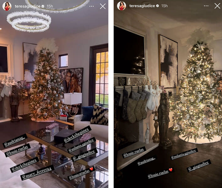 Teresa Giudice's Christmas decorations in her home in New Jersey.