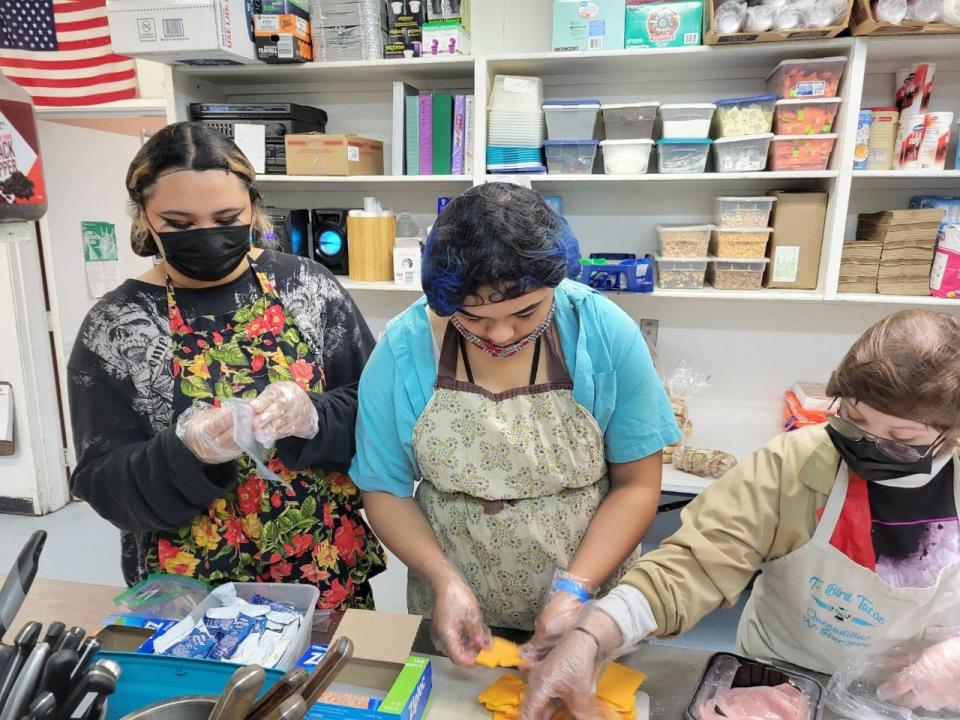 Students from the New America School spent Martin Luther King Jr. Day volunteering at El Caldito Soup Kitchen. About 60 students volunteered at different locations around Las Cruces, which is an annual tradition.