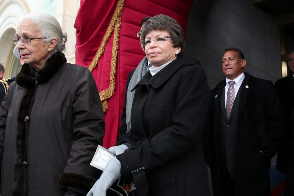 Valerie Jarrett, Senior Advisor to President Barack Obama arrives for the presidential inauguration on the West Front of the U.S. Capitol January 21, 2013 in Washington, DC. (Photo by Win McNamee/Getty Images)