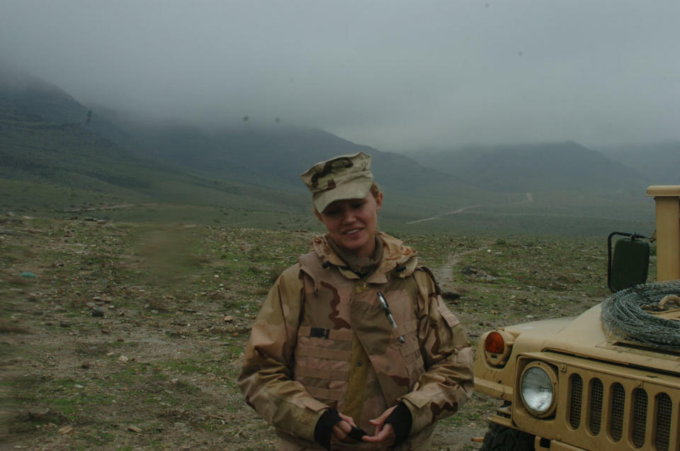 Marti Ribeiro titles this photo -- taken in Afghanistan in 2006 -- as "soaked to the bone and miserable."