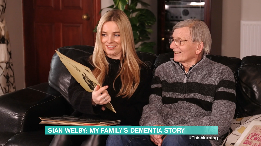 Sian Welby shared her emotional story about her dad who is battling with dementia. (ITV screengrab)