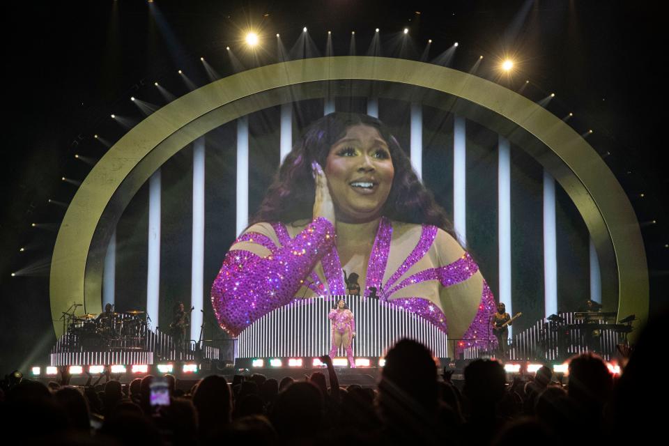 Lizzo performs during the Special Tour concert at Little Caesars Arena in Detroit on Wednesday, Oct. 5, 2022.