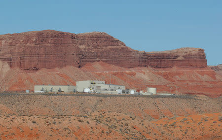 Uranium One and Anfield's "Shootaring Canyon Uranium Mill" facility sits outside Ticaboo, Utah, U.S., November 13, 2017. REUTERS/George Frey