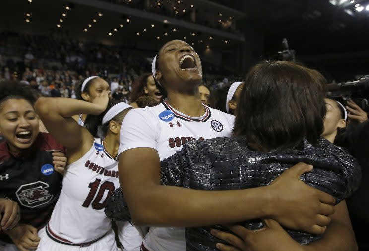 South Carolina is in the Final Four for the second time in three years. (AP)