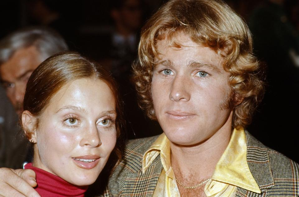 Ryan O'Neal with his second wife, Leigh Taylor-Young, in 1970