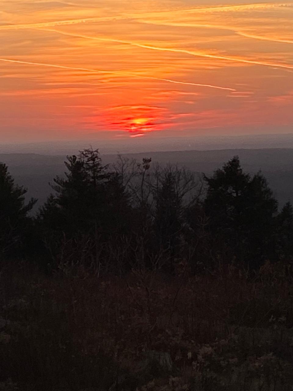 A late winter sunset on Mount Agamenticus in Maine. The winter solstice takes place this year at 10: 59 a.m. EST on Tuesday, Dec. 21.