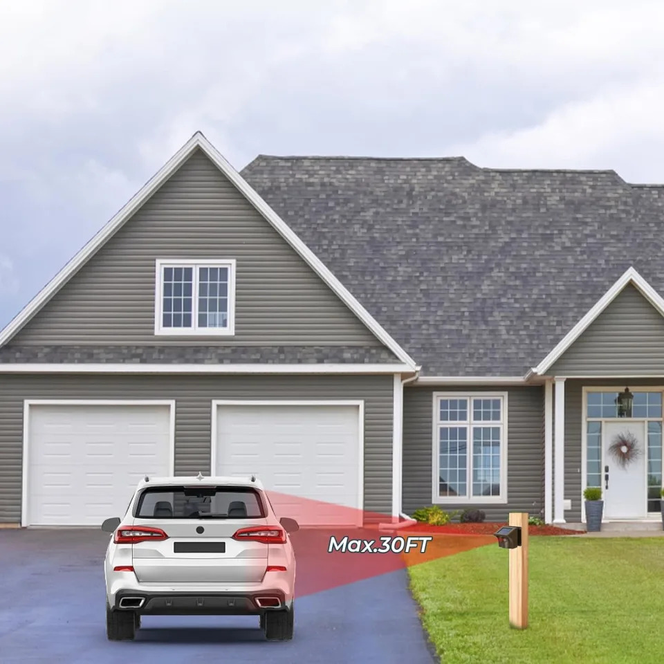 driveway sensor in front of a house